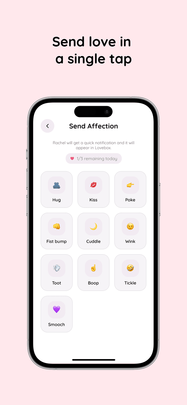 Upcoming relationship dates and reminders in Amourly