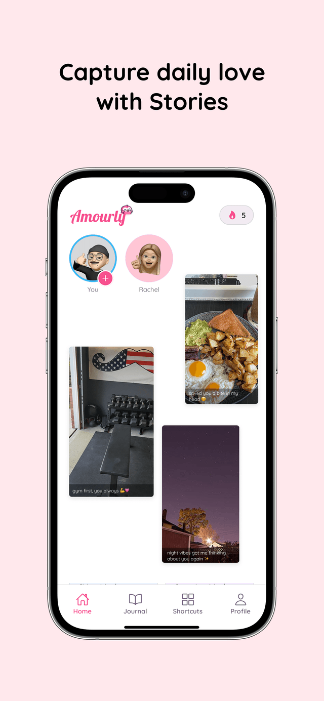 iPhone lock screen widget for couples in Amourly